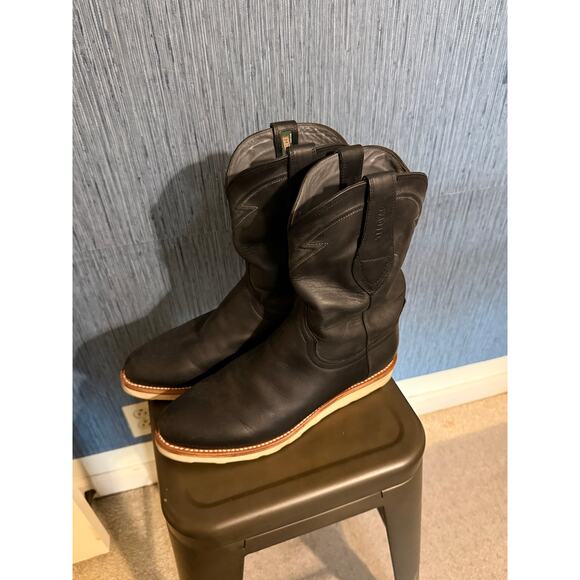 Tecovas Shoes - Tecovas Knox Black Wedge Sole Boots Size 9